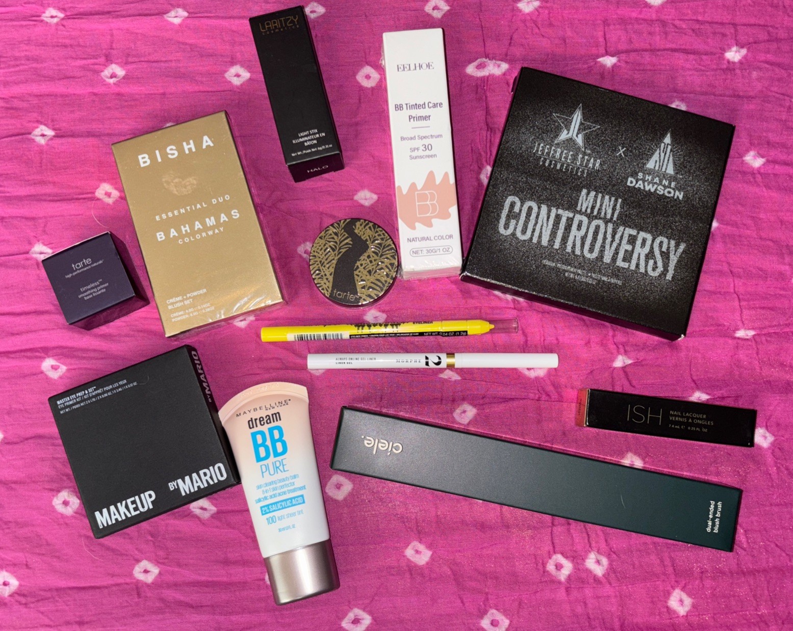 Large Makeup Lot 12pc Bisha Makeup By Mario Tarte Morphe Ciele Jeffree Star ++++