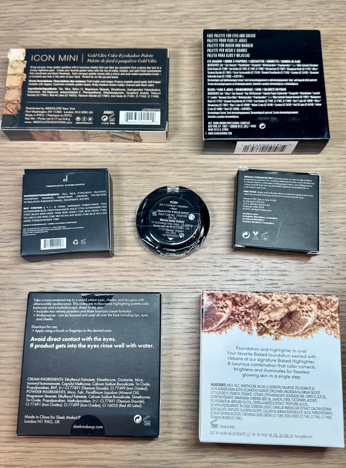Luxury Makeup Bundle Lot Bobbi Brown Laura Geller NIB Palettes (7 items)