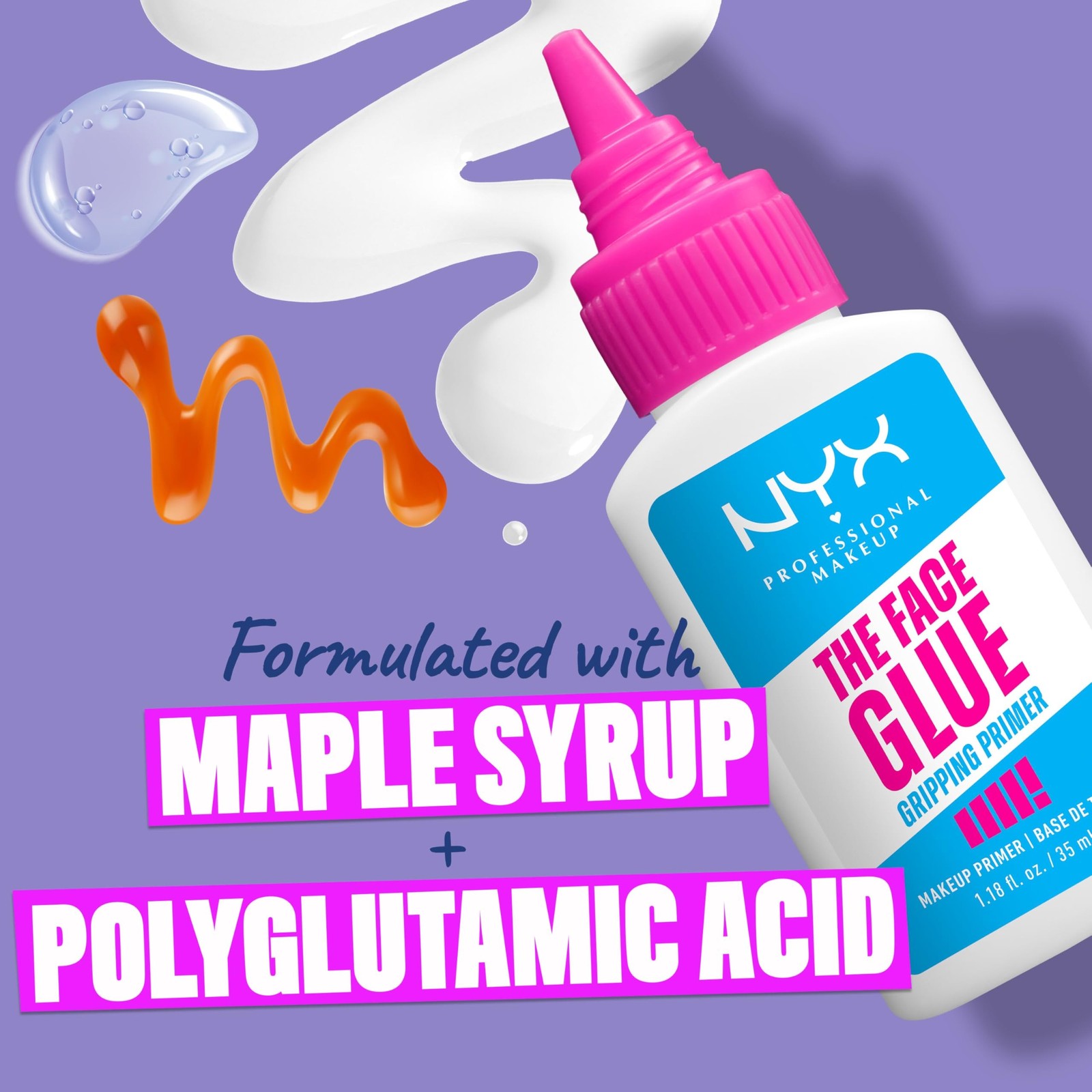 NYX PROFESSIONAL MAKEUP The Face Glue Gripping Primer, Hydrating Makeup Prime…