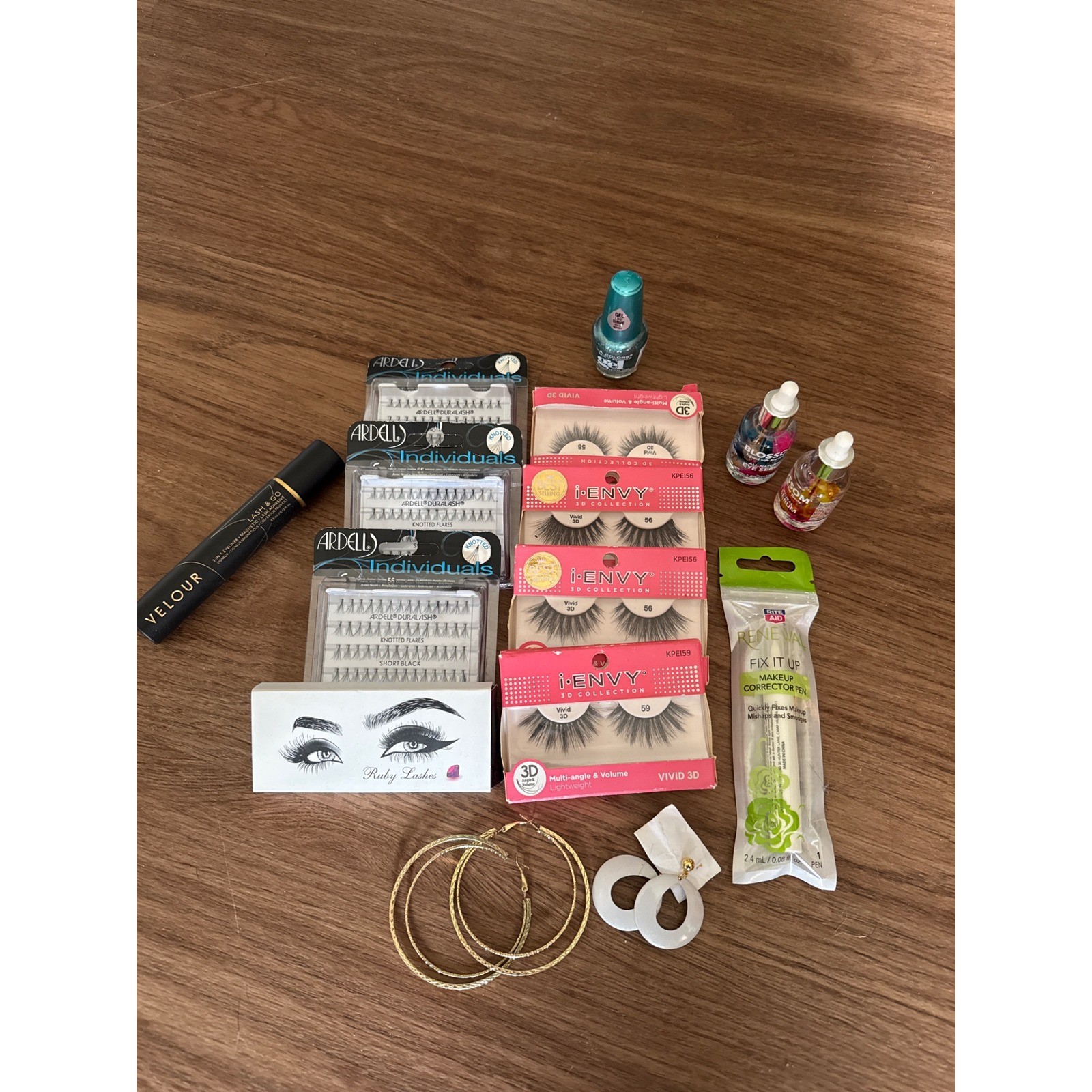 Ardell i-Envy Lashes Velour Eyeliner Blossom Eye Serum Jewelry Beauty Bundle Lot