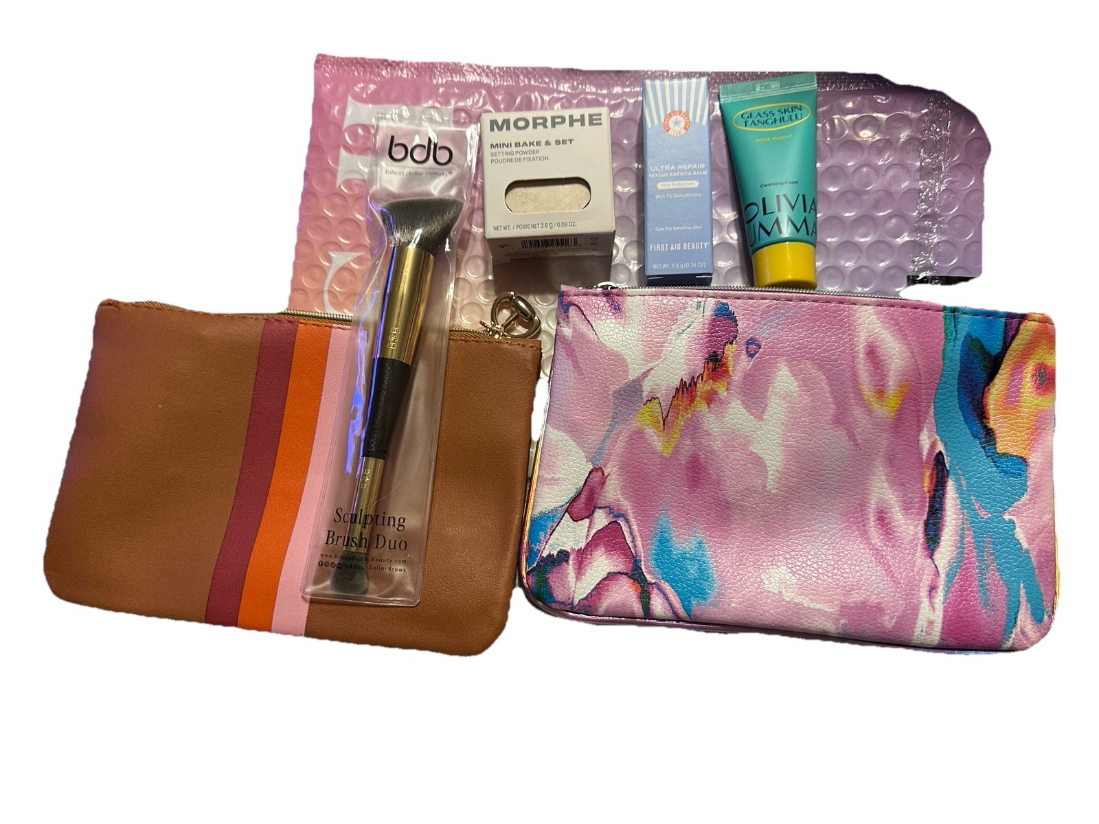 Ipsy Lot With 2 Bags! All New! Morphe Mini Bake Set, Sculpting Duo Brush, Etc