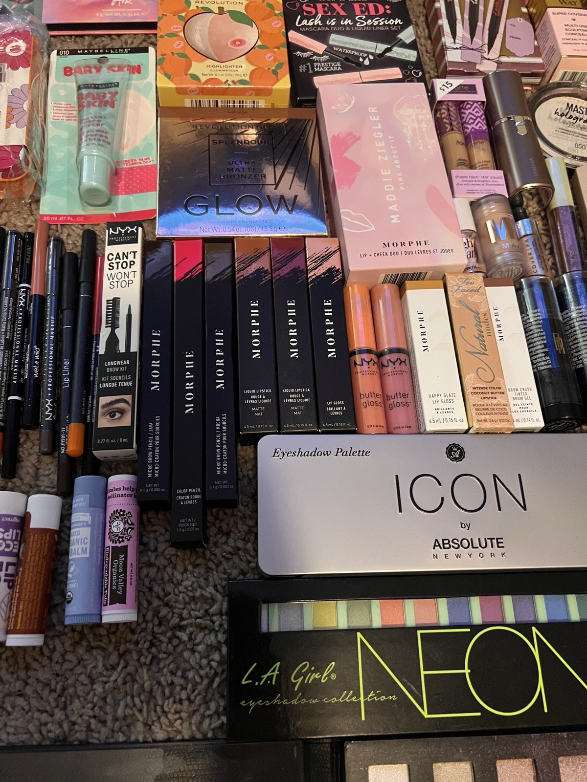 Full Size Mixed Makeup & Beauty Lot w/ Morphe, Too Faced, Clinique, NYX, ULTA