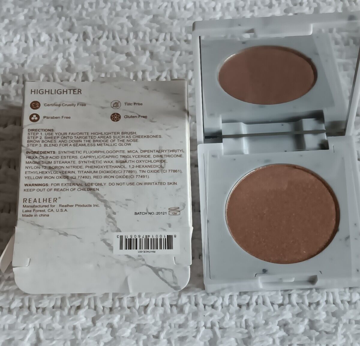Sophia + Mabelle Realher Highlighter Blush Dermablend Prof Banana Powder Lot
