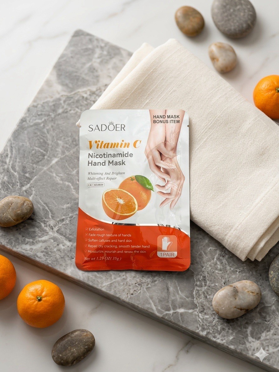 2 Set Of Nail and Face Mask ,Nail Care Set Full Size Vitamin C Hydrating Creams