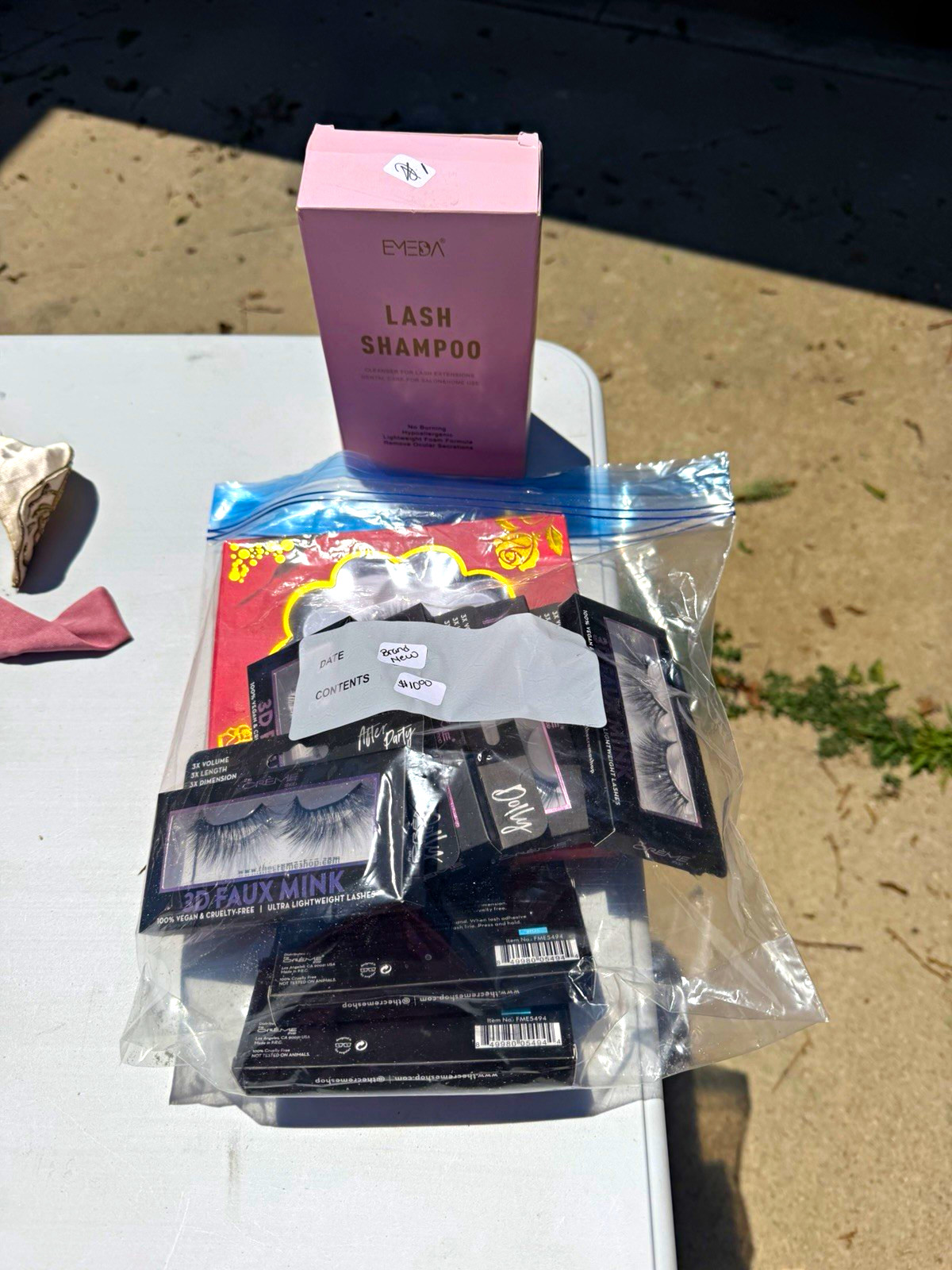 EMEDA Full Size Lash Shampoo & Assorted False Eyelash Products Lot