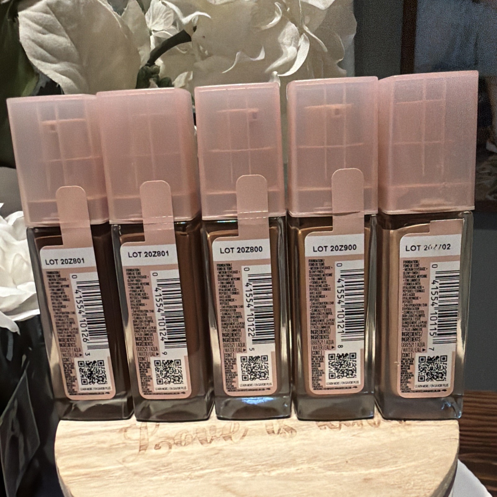 Maybelline Plump And Glow Lifter Foundation Makeup Bundle Lot of 5 NEW