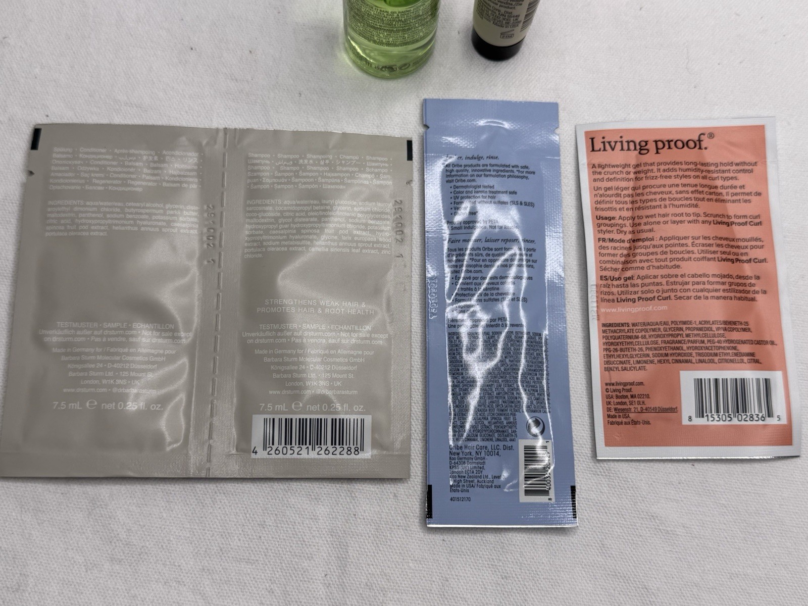 Lot of 5 Hair Care Cosmetic Travel Sample Sizes