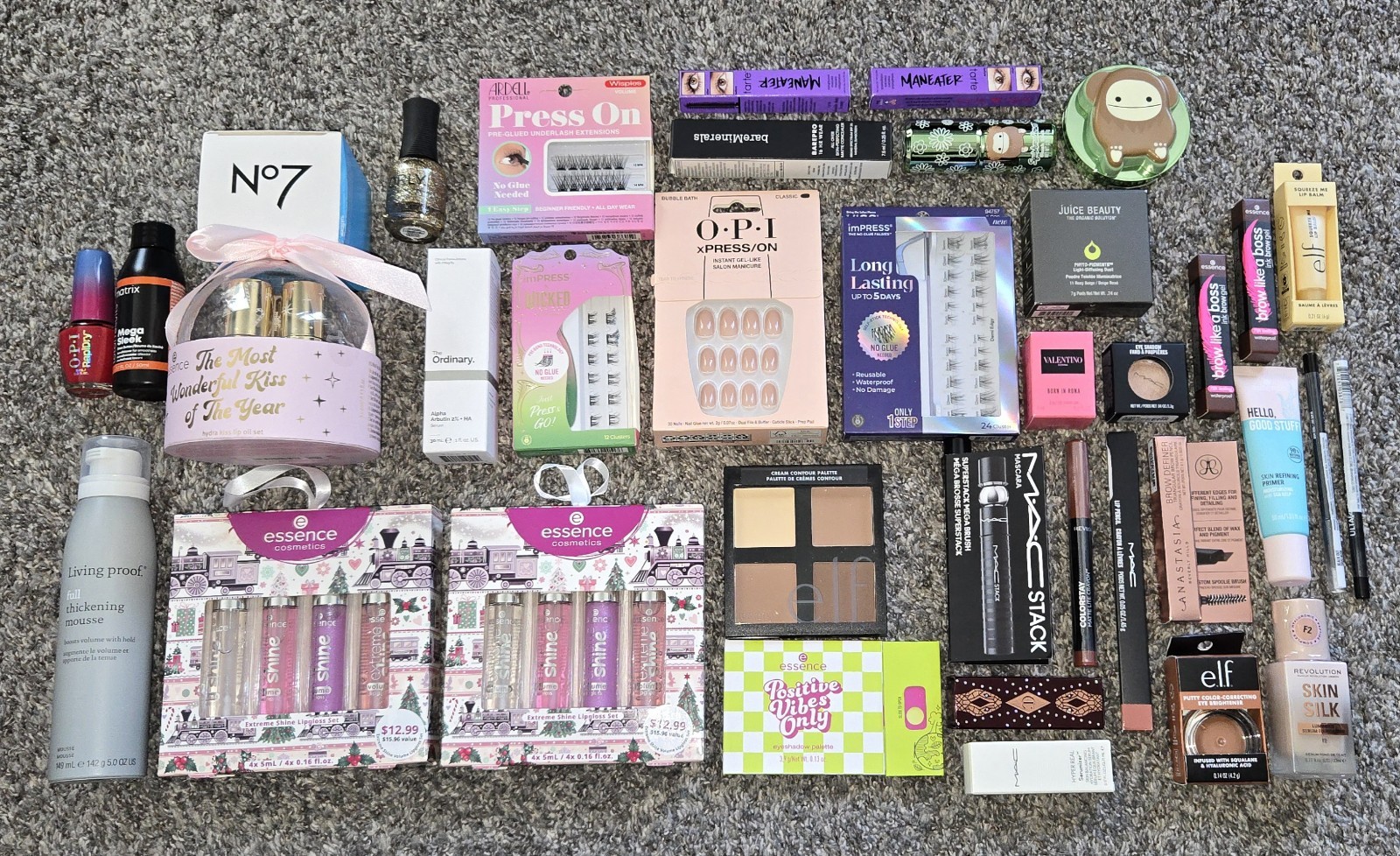 Large Makeup Lot 37 Pc. Beauty Skincare Lot for Ladies, Essential, Mac, Elf, OPI
