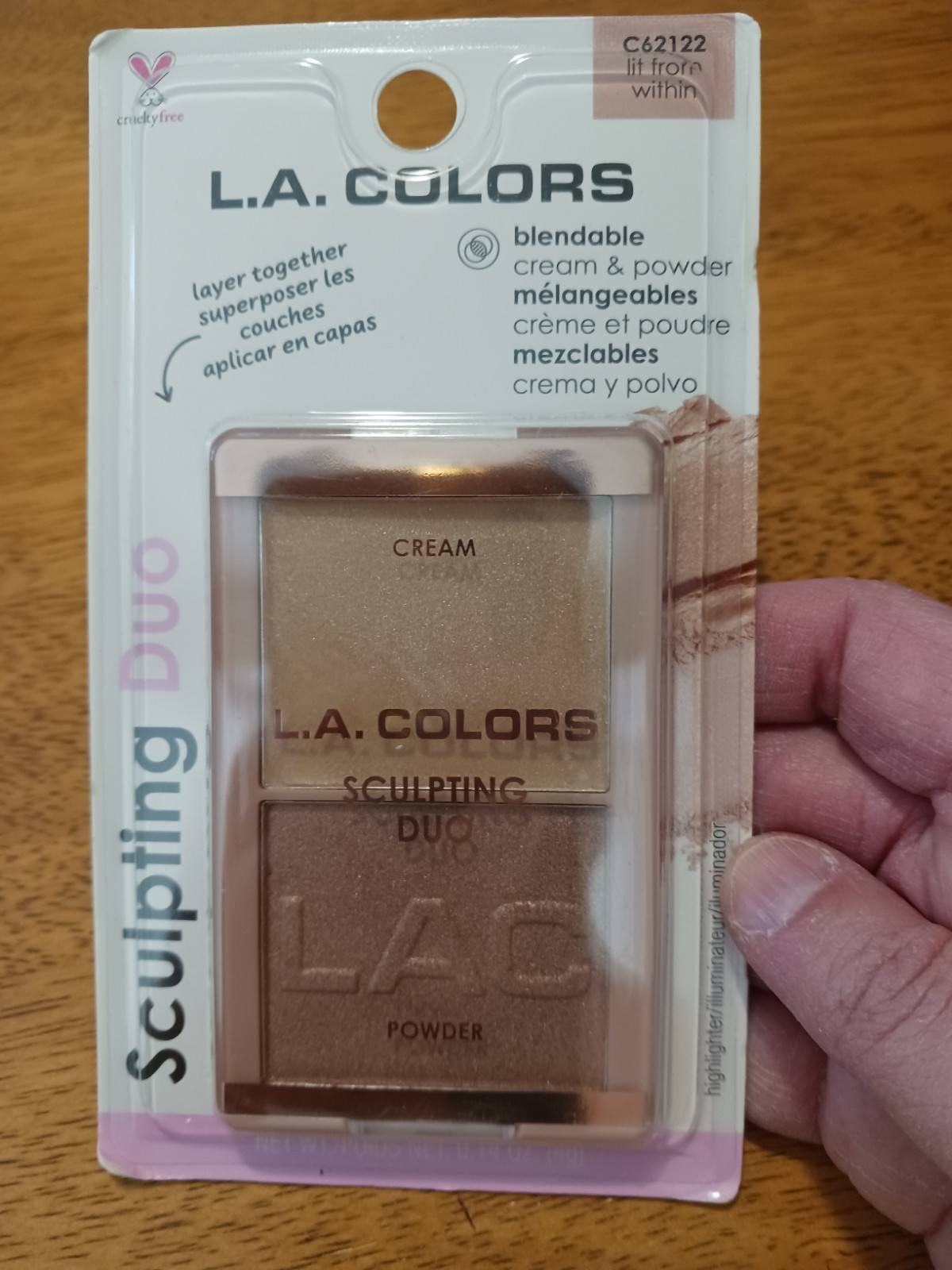 L.A. COLORS Blushlighter Liquid Shimmer Blush & Sculpting Duo 0.118 fl oz