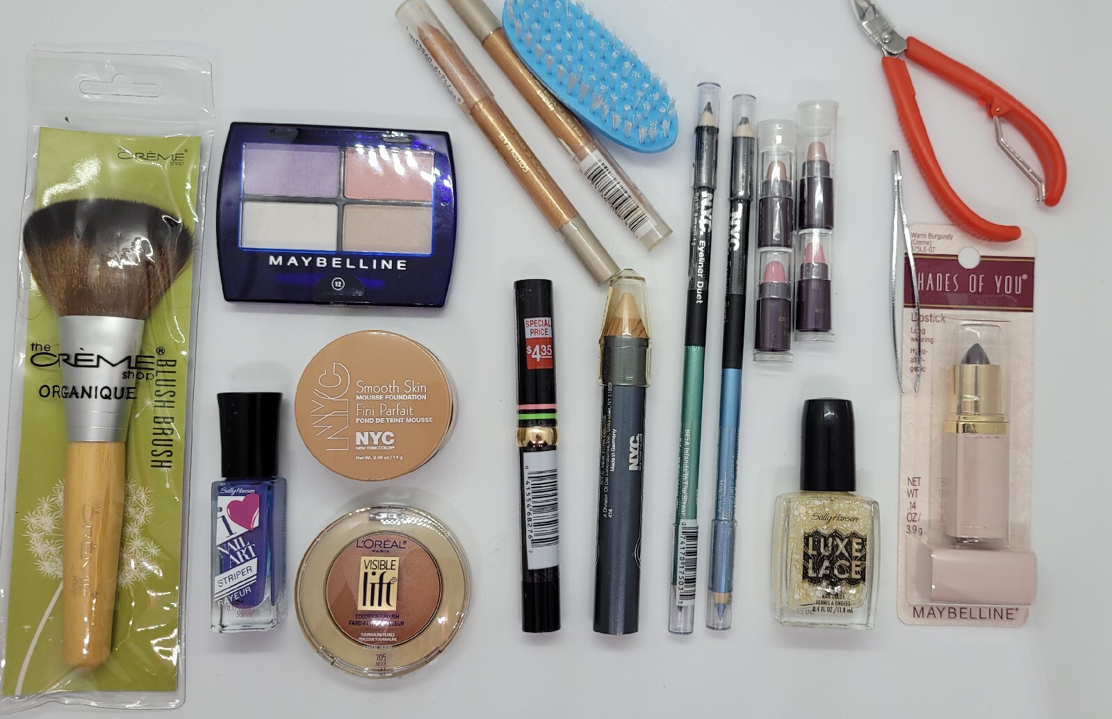 Mixed Beauty Lot 20 Items L’Oreal Maybelline Sally Hansen NYC Creme Shop NEW