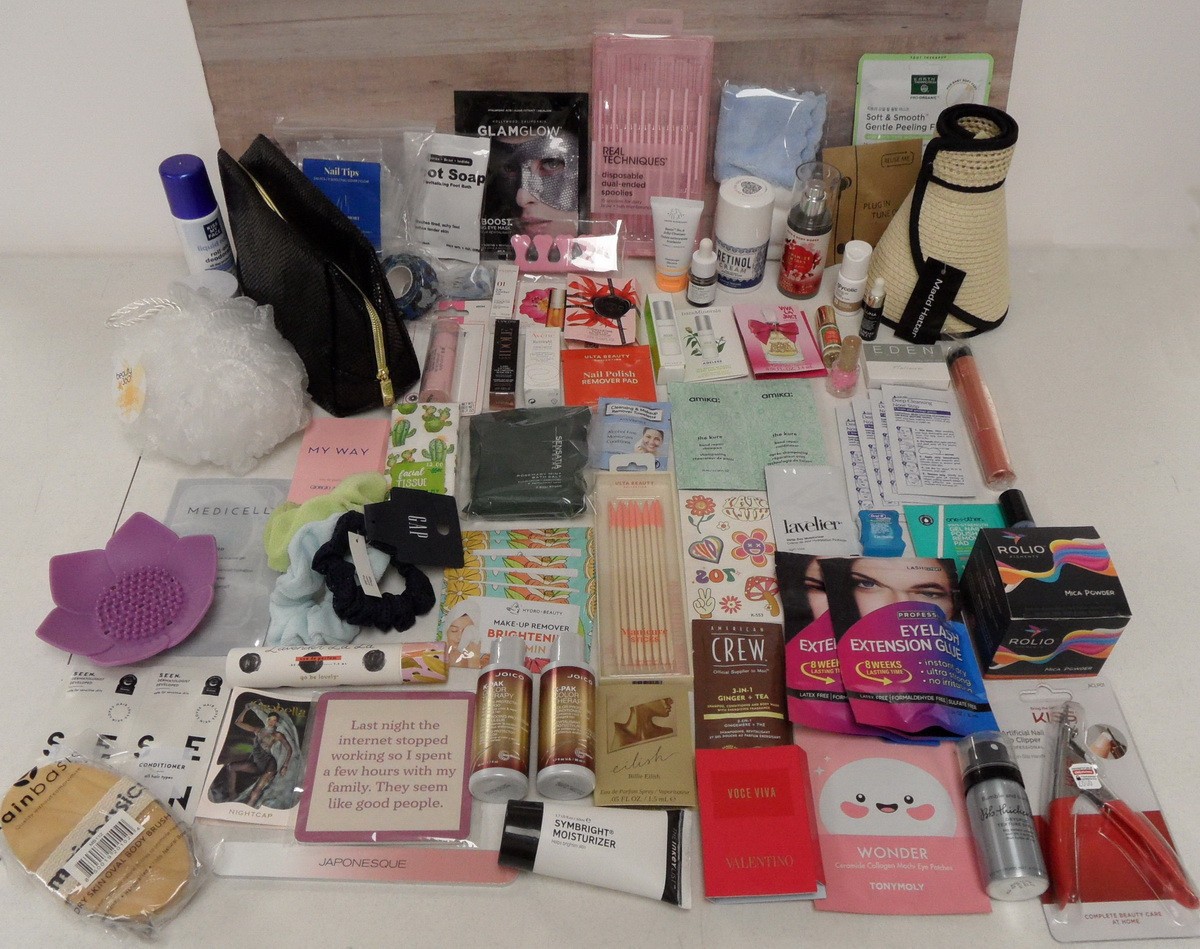 75+ PCS MAKEUP SKINCARE HAIR BEAUTY PERFUME DELUXE LUXURY FULL SAMPLE TRAVEL LOT