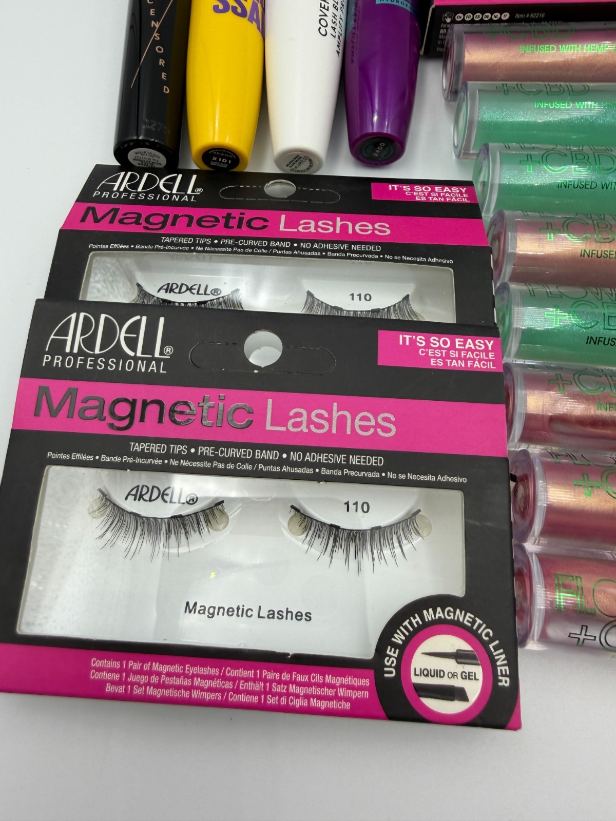 15PCS Mixed Beauty Lot Makeup Assorted Lip Products False Lashes Ardell Flower