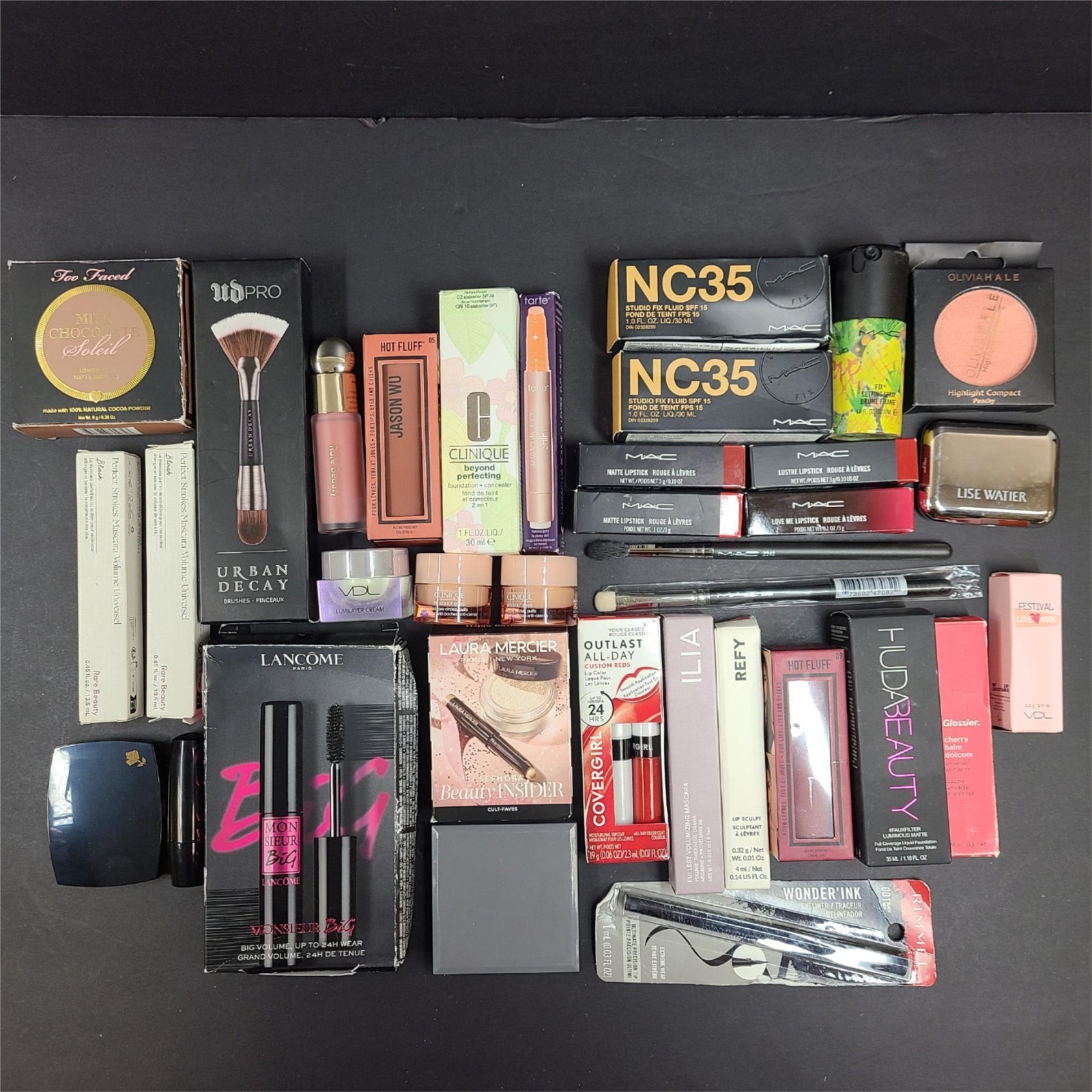 35 Pc Bundle Makeup Ilia Clinique MAC Too Faced Rare Beauty Huda Lancome Tarte +