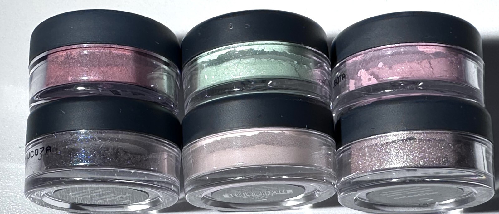 6 Mini Size bareMinerals .01 oz / .28 g Eye, Radiance, Blush, Mineral Veil