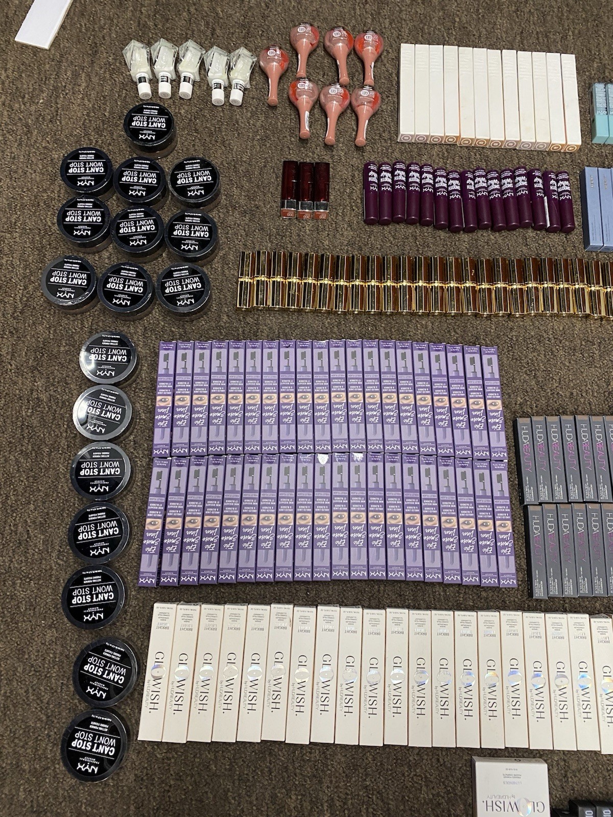 Huge Lot Of High End Makeup 371 Pieces Makeup By Mario NYX Huda Beauty Merit