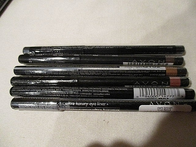 AVON GLIMMERSTICKS-Eye-Flashy Copper/Blackest Night/Brow-Soft Black/Dark Brown/+