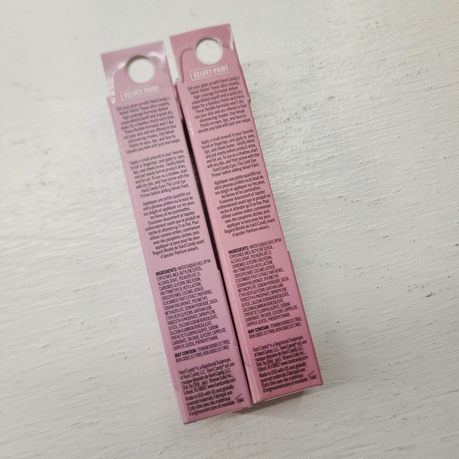 Hard Candy Velvet Paint 2-Pack 2310 Pink Twice 2313 Mauve Aside Womens Makeup