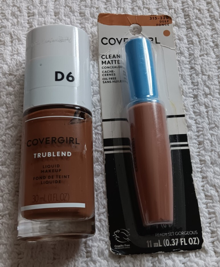 Covergirl #315-320 Deep Clean Concealer Soft Sable D6 D7 Trublend Foundation Lot