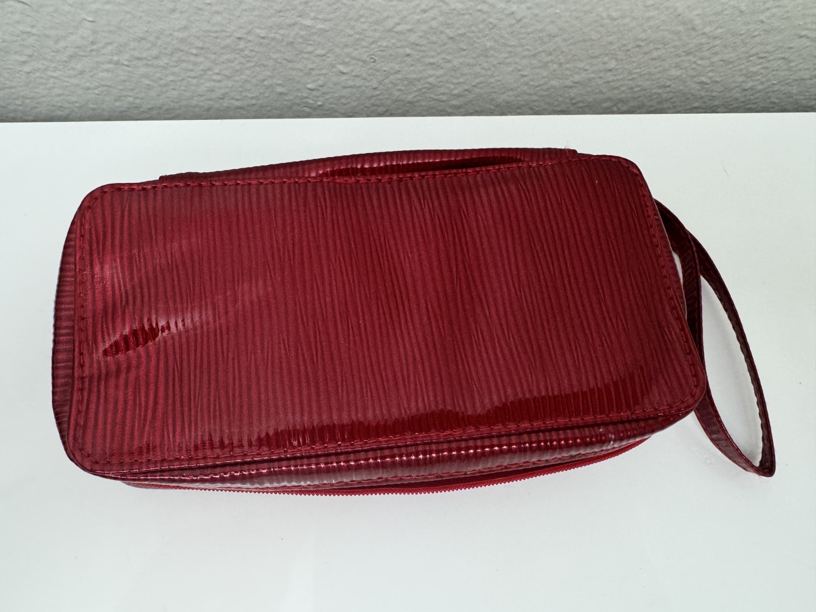 SEPHORA Makeup Brush Set Travel Mini Brushes w/ Mirror Case Cosmetic Kit Red