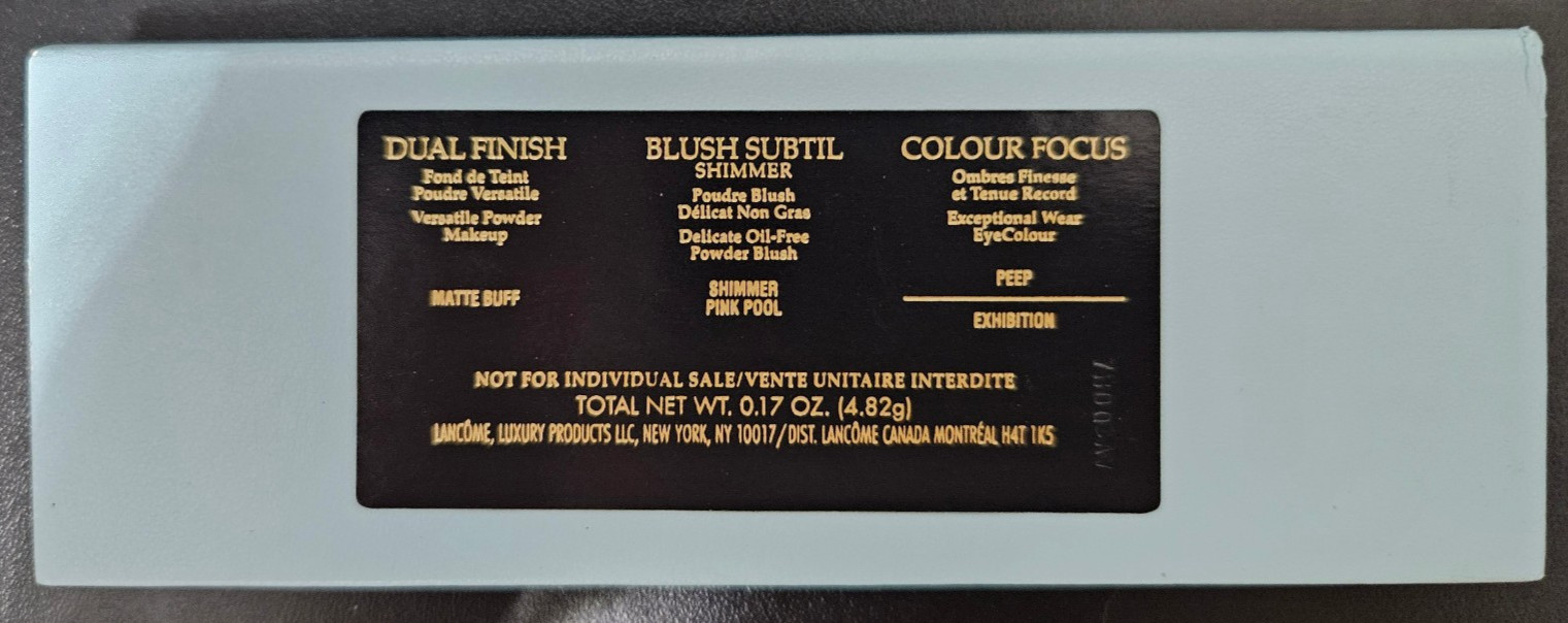 Lancome Dual Finish Matte Buff Blush Subtil Pink Pool Makeup Palette NOS