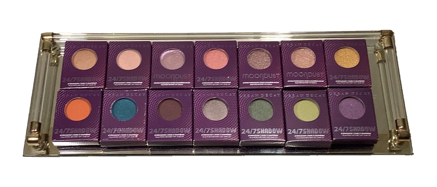 Urban Decay Eyeshadow Lot of 14 Shades- NIP -NRFB & 6Pc Beauty Set w/Mirror Tray