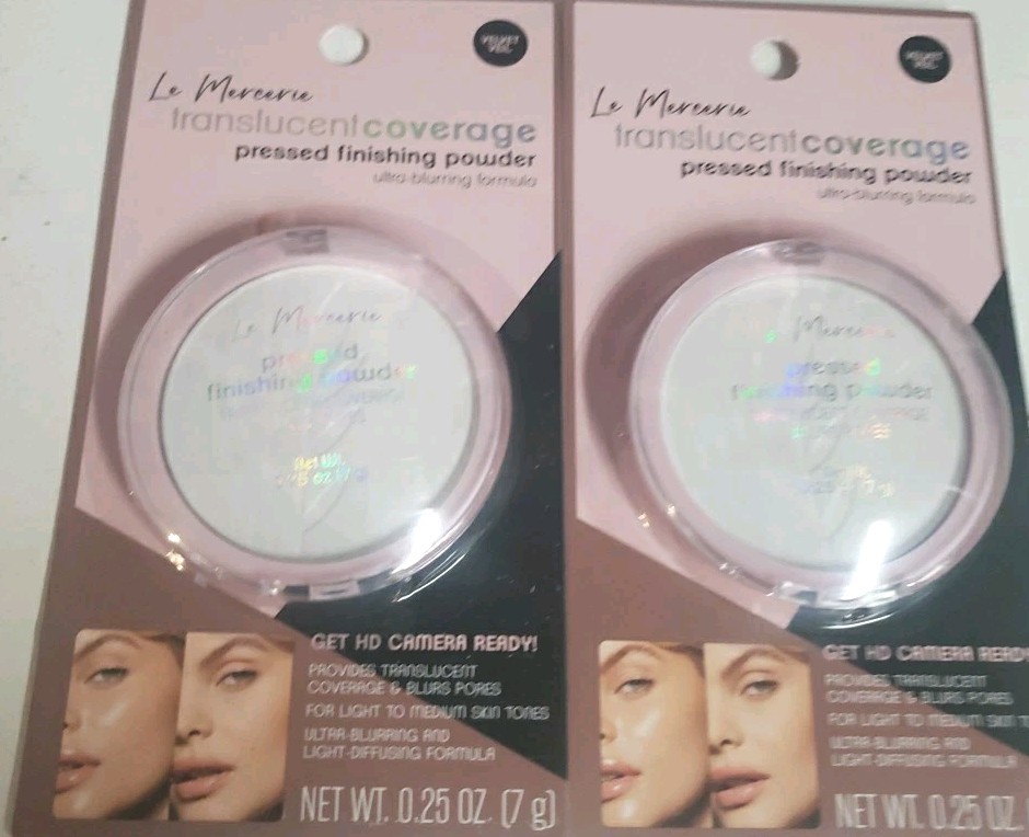 Le Mercerie Translucent Coverage Press Finishing Powder Pack Of Two