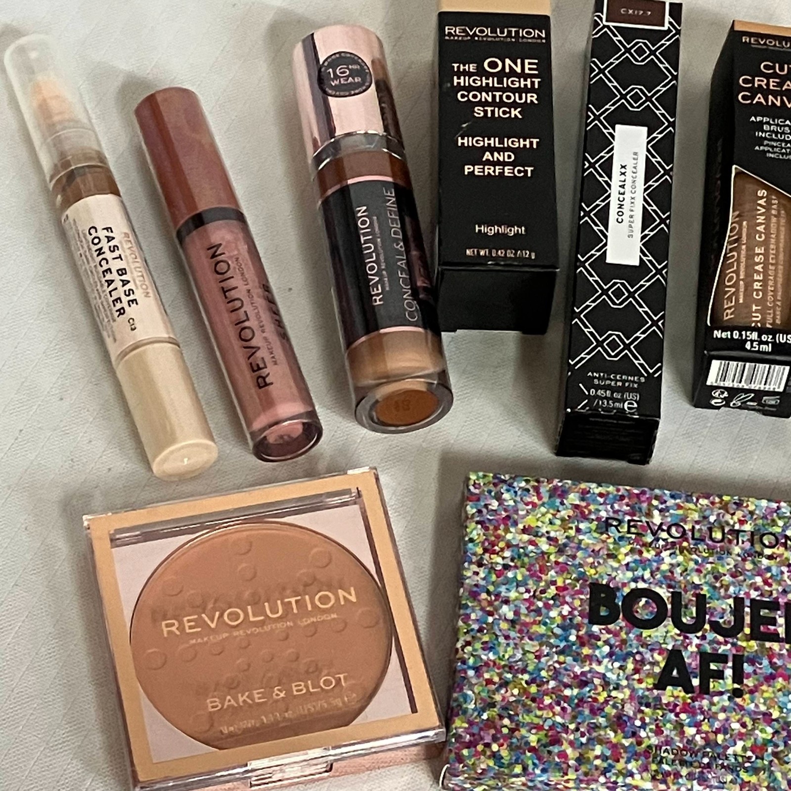 Revolution Concealers Contour Primer Blush Eyes & More Makeup Lot Of 10 New