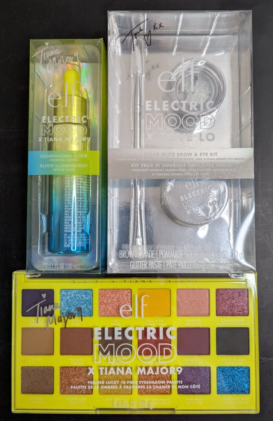 Elf Electric Mood Makeup Lot X Tiana Major9 Elixir Eyeshadow Tove Lo Brow & Eye