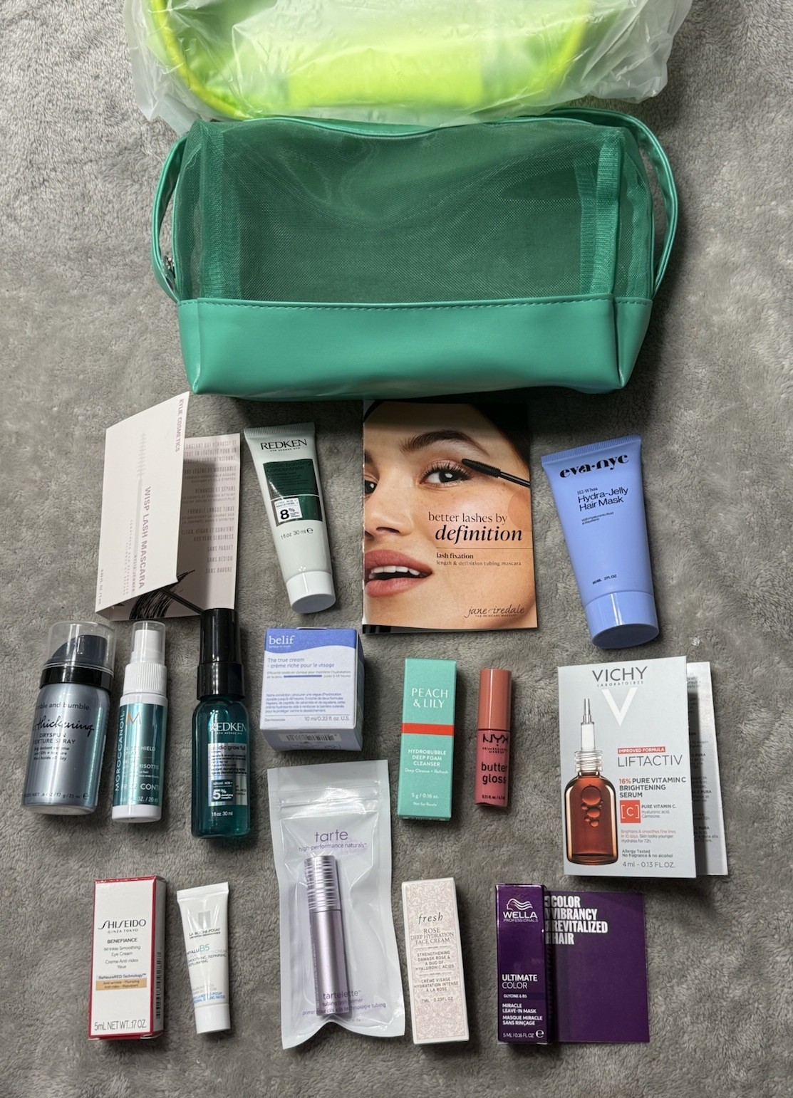 Lot 16 ULTA BEAUTY DELUXE Travel Mini Set Cream Mascara & 2 Cosmetic Bag