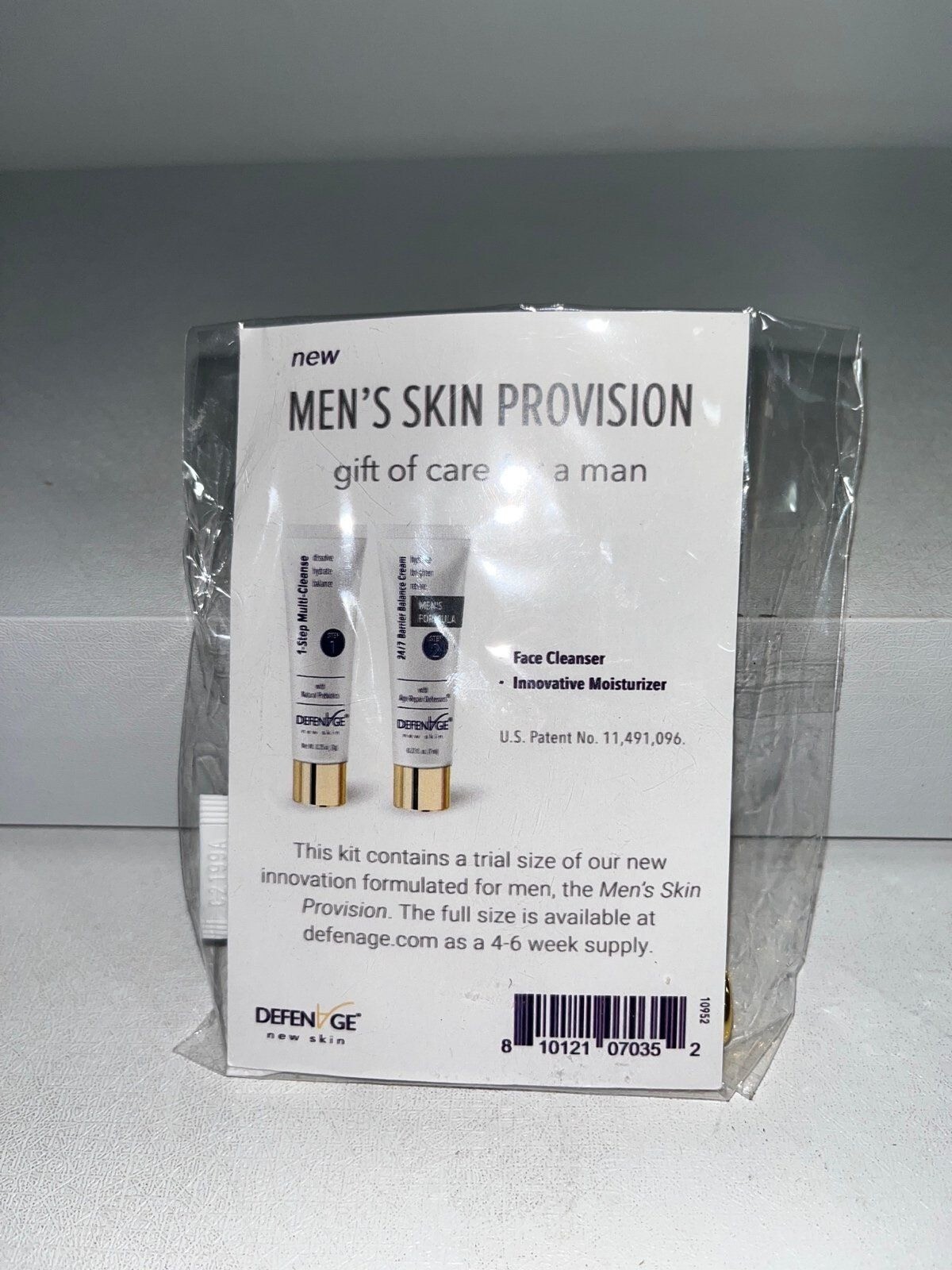 Defenage men’s skincare step 1 + 2 travel, sample size new