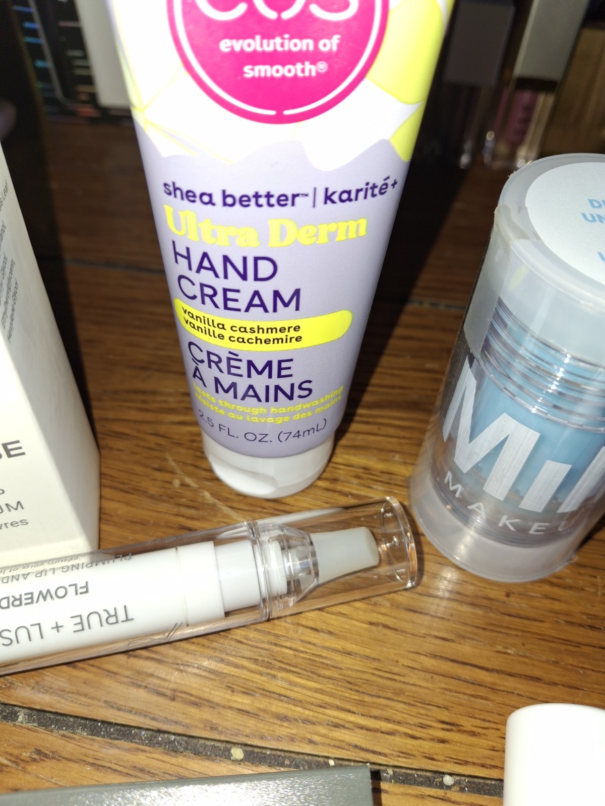 Assorted eos Ultra Derm Hand Cream + FLOWERDOSE Serum + Vitabrid C12 Brightening