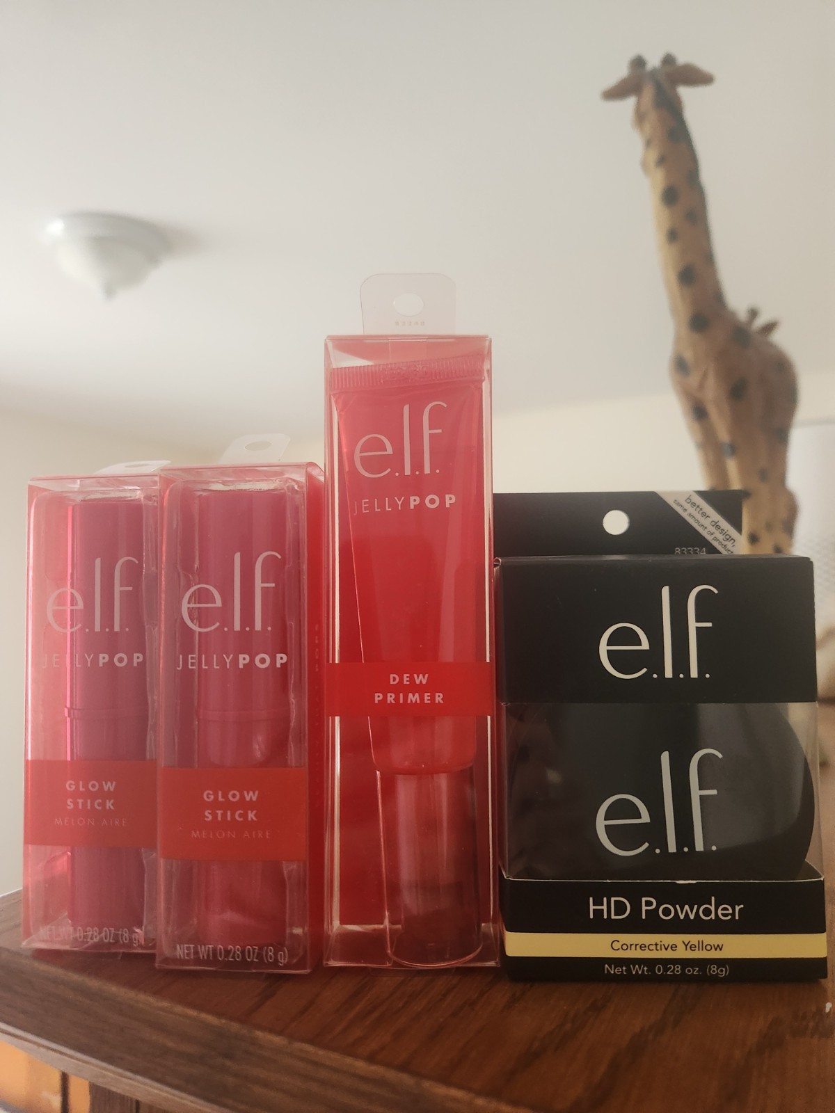(Lot Of 4) ELF Cosmetics, 2 Jellypop Glow Sticks, Gel Primer, And Loose Powder