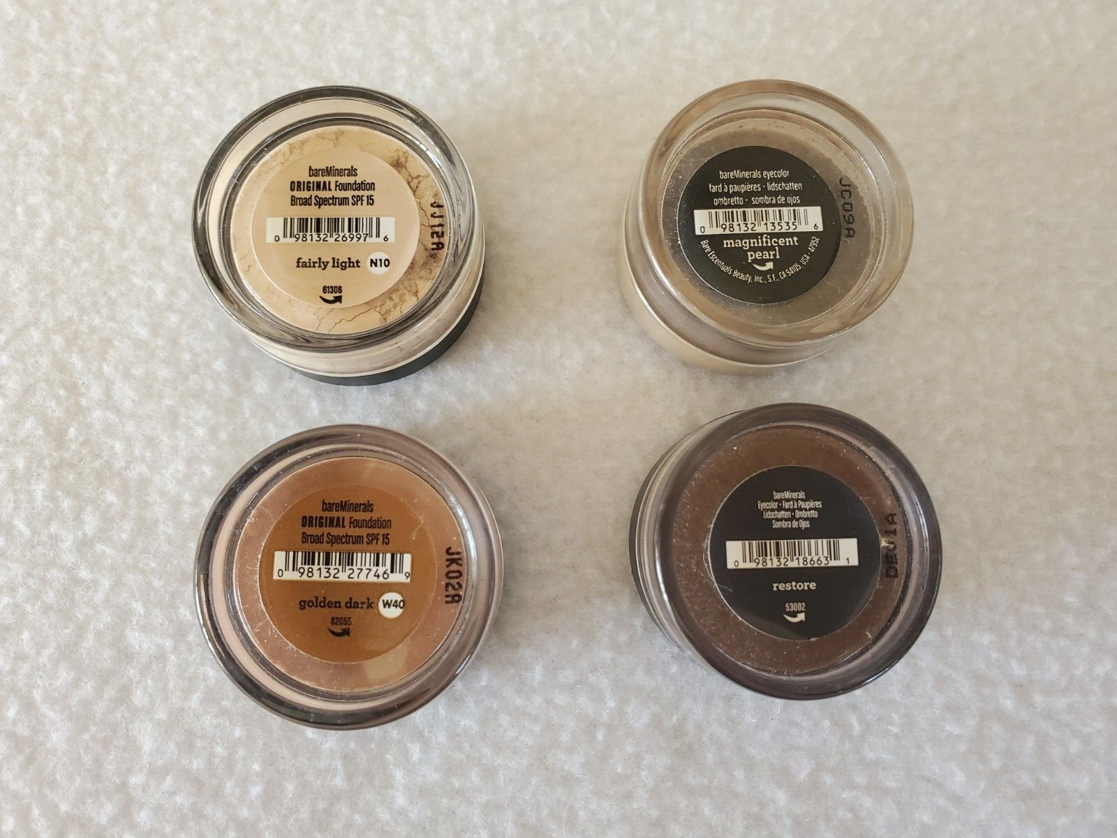 BARE MINERALS Makeup – Foundation and Eye Color – 4 oz. Travel Sizes – NEW