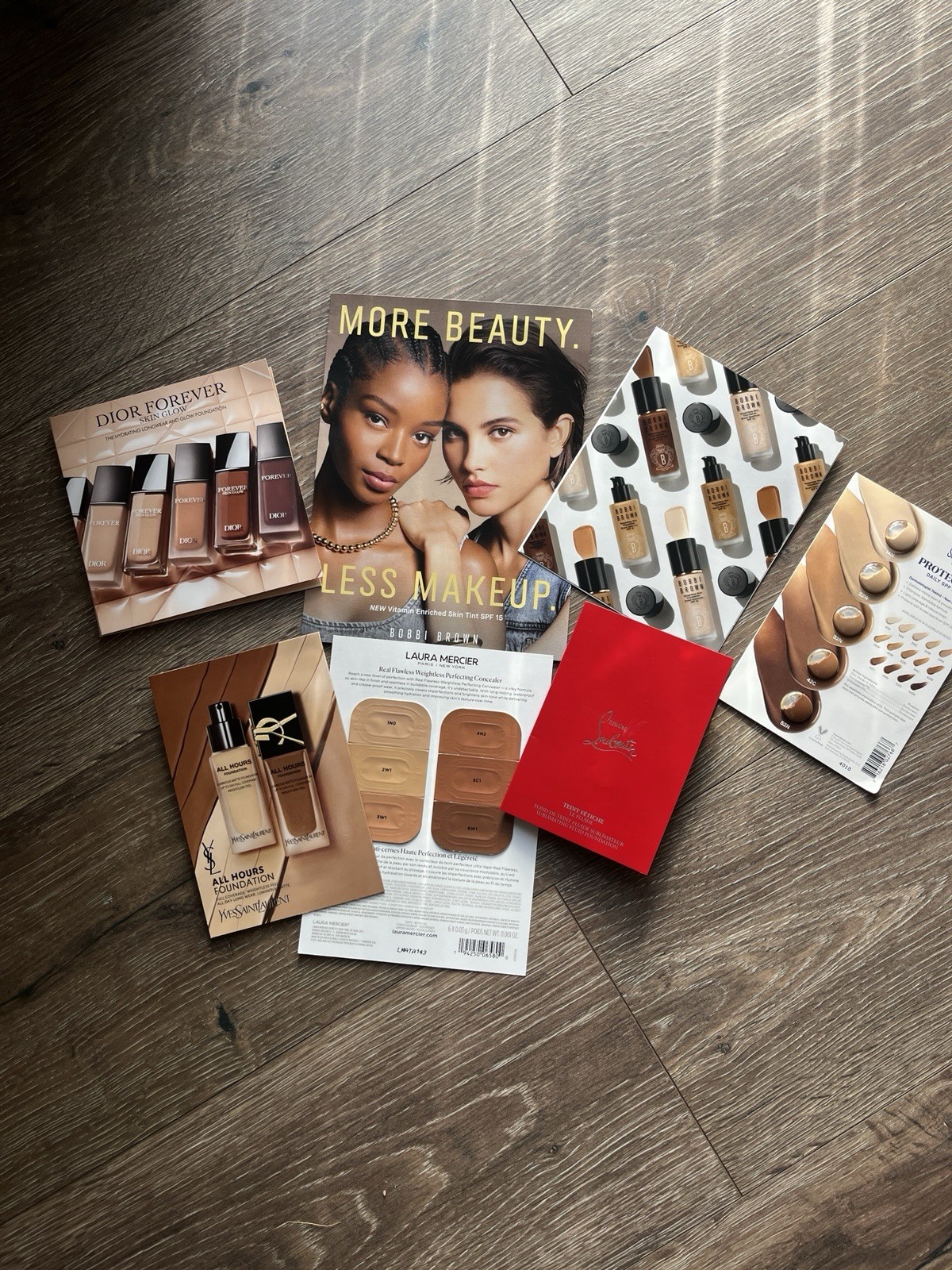 Bobbi Brown, Dior, YSL, Christian Louboutin, Laura Mercier Foundation Samples
