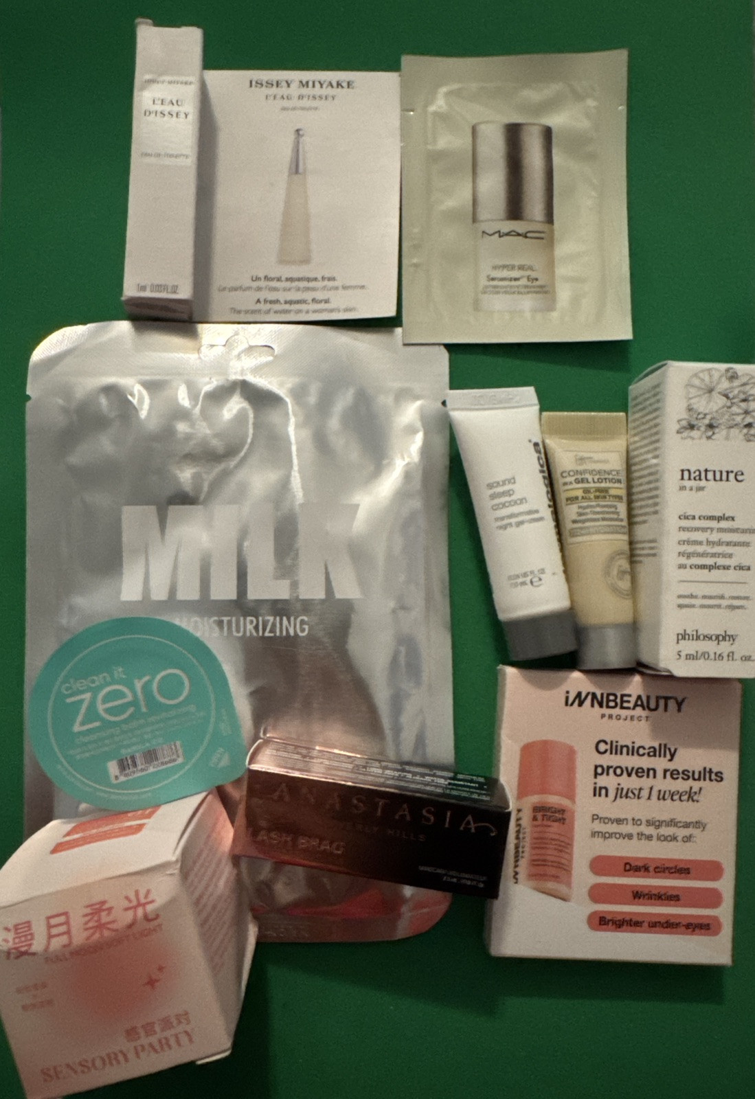 Lot of 10 Beauty Products Mini Travel Sample Skincare Mac, Dermalogica, Philos..