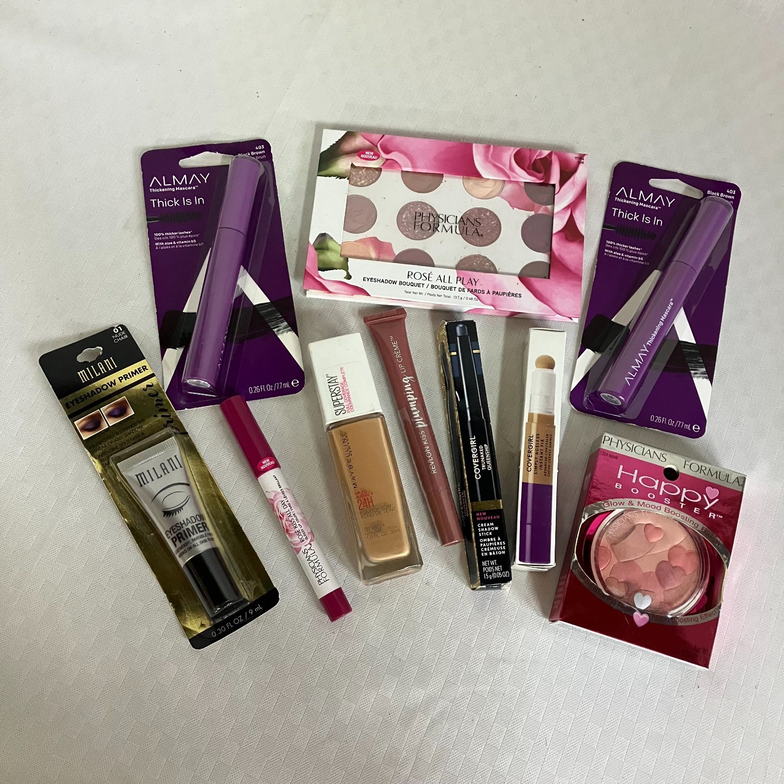 Milani Maybelline PF Almay CoverGirl Full Face Set 10-Piece Makeup Kit New