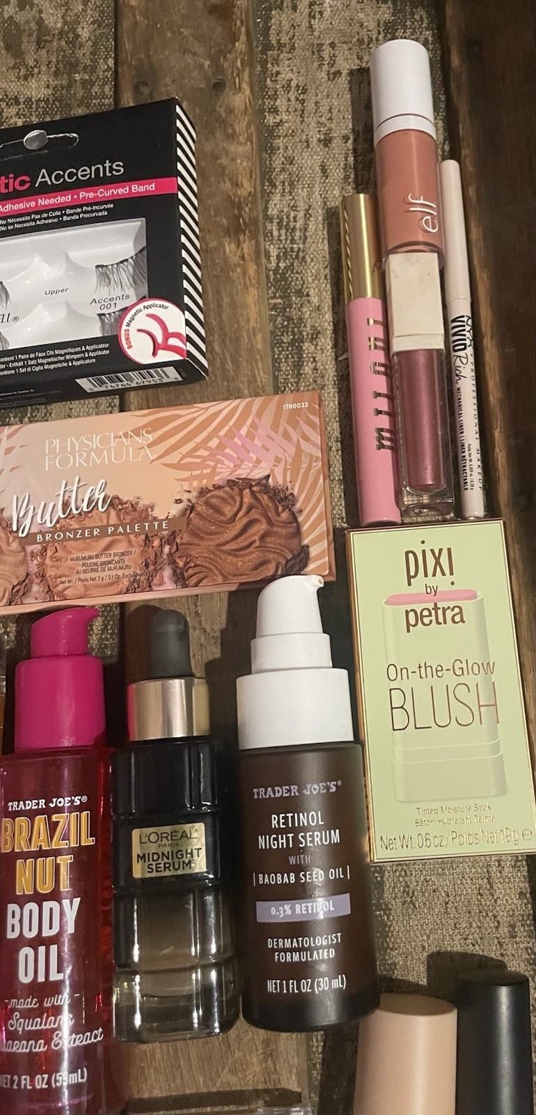 Huge makeup lot 60+ items Revlon Elf Neutrogena Nyx Milani Pixi L’Oréal Joah