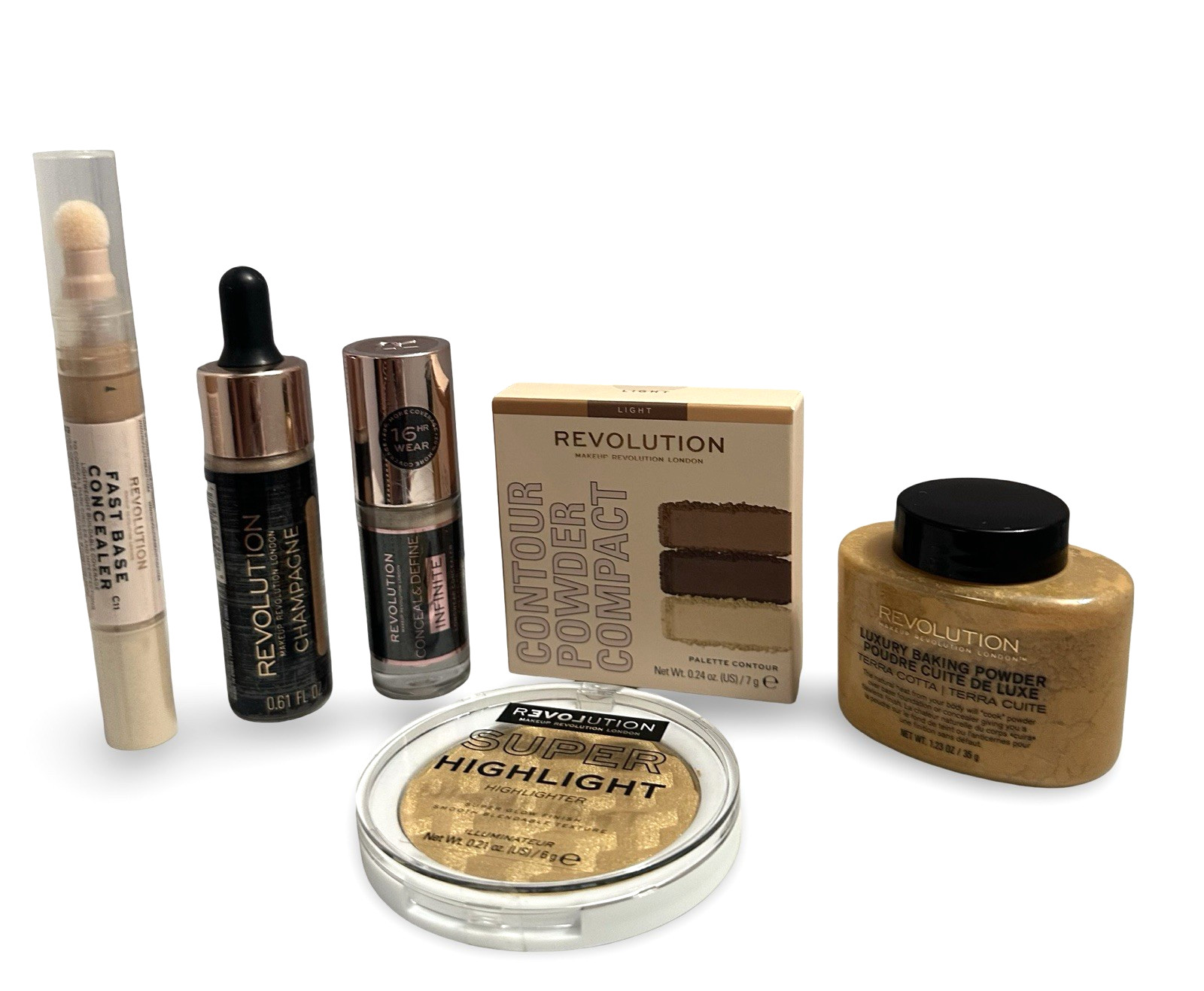 Makeup Revolution 6 Pc Beauty/Makeup Bundle – Highlight, contour, & more!