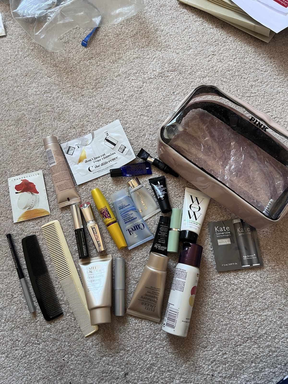 Large Lot Victoria Secret Pouch Cosmetics Estée Lauder Mask Bobbi Brown Benefit