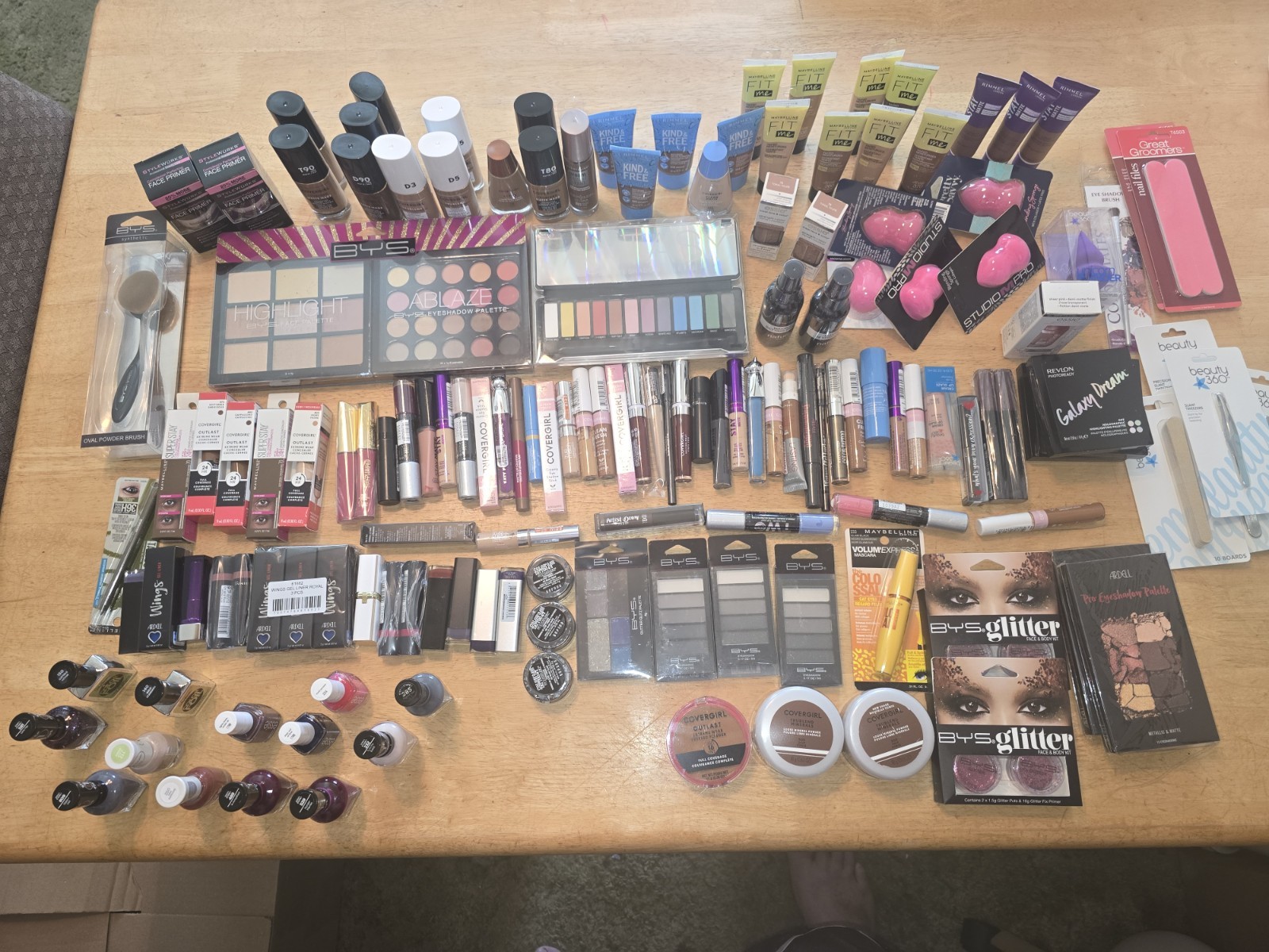 150+Pcs Health And Beauty Mixed Makeup Lot Maybelline Covergirl BYS Rimmel