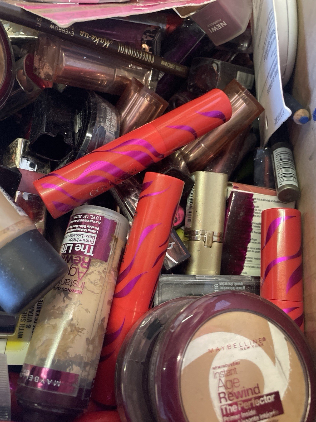 Lot of 100Makeup Mix (Defective/ Or Unopened Maybelline Loreal BRAND Names S