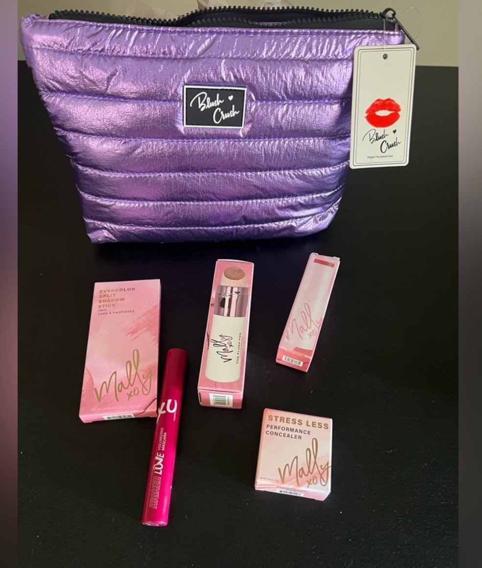 Mally Beauty MEDIUM TONE bundle with Blush Crush cosmetic bag 6 Pcs ALL NIB