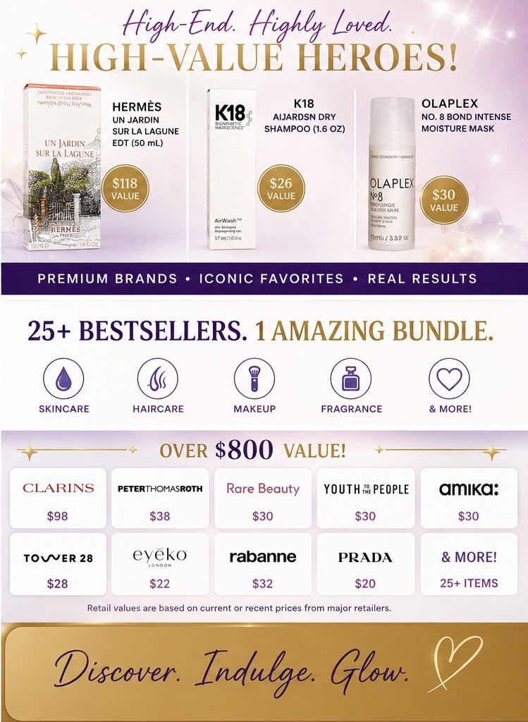✨ Luxury Beauty Bundle – Premium Skincare, Makeup, Haircare & Fragrance ✨