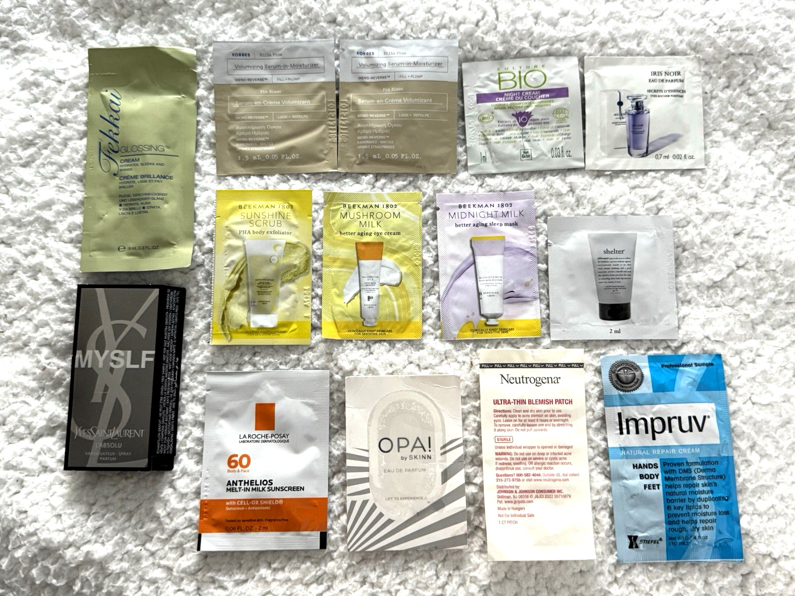 Assorted Lot of 14 Skincare & Perfume Samples Beekman 1802 Philosophy Neutrogena