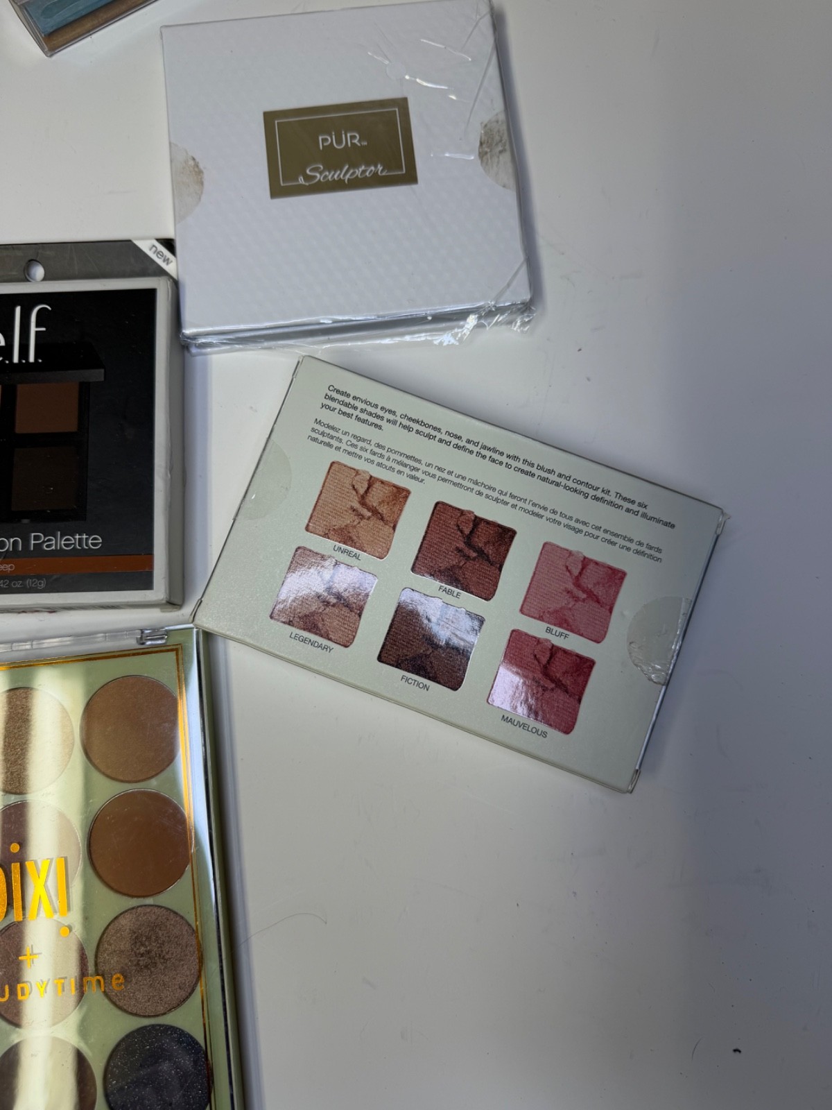 Large Makeup Bundle Lot Eyeshadow Palettes ColourPop PUR Lime Crime Pixi ELF & M