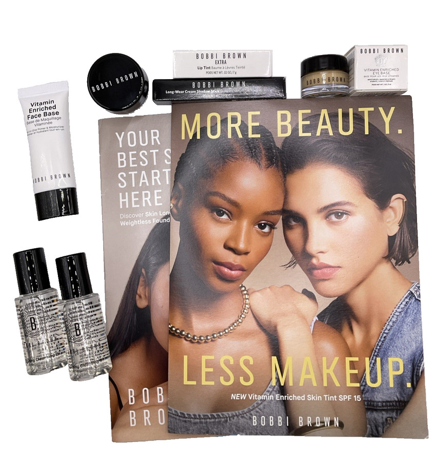 Bobbi Brown Beauty Makeup Skincare Cleansing Oil Eye Face Base Eyeshadow 9 Piece