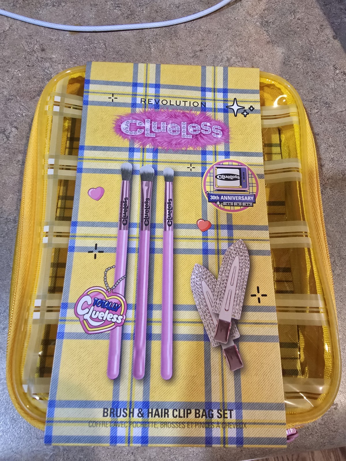 REVOLUTION X CLUELESS Movie 30th Anniversary Brush & Hair Clip Bag Set **READ**