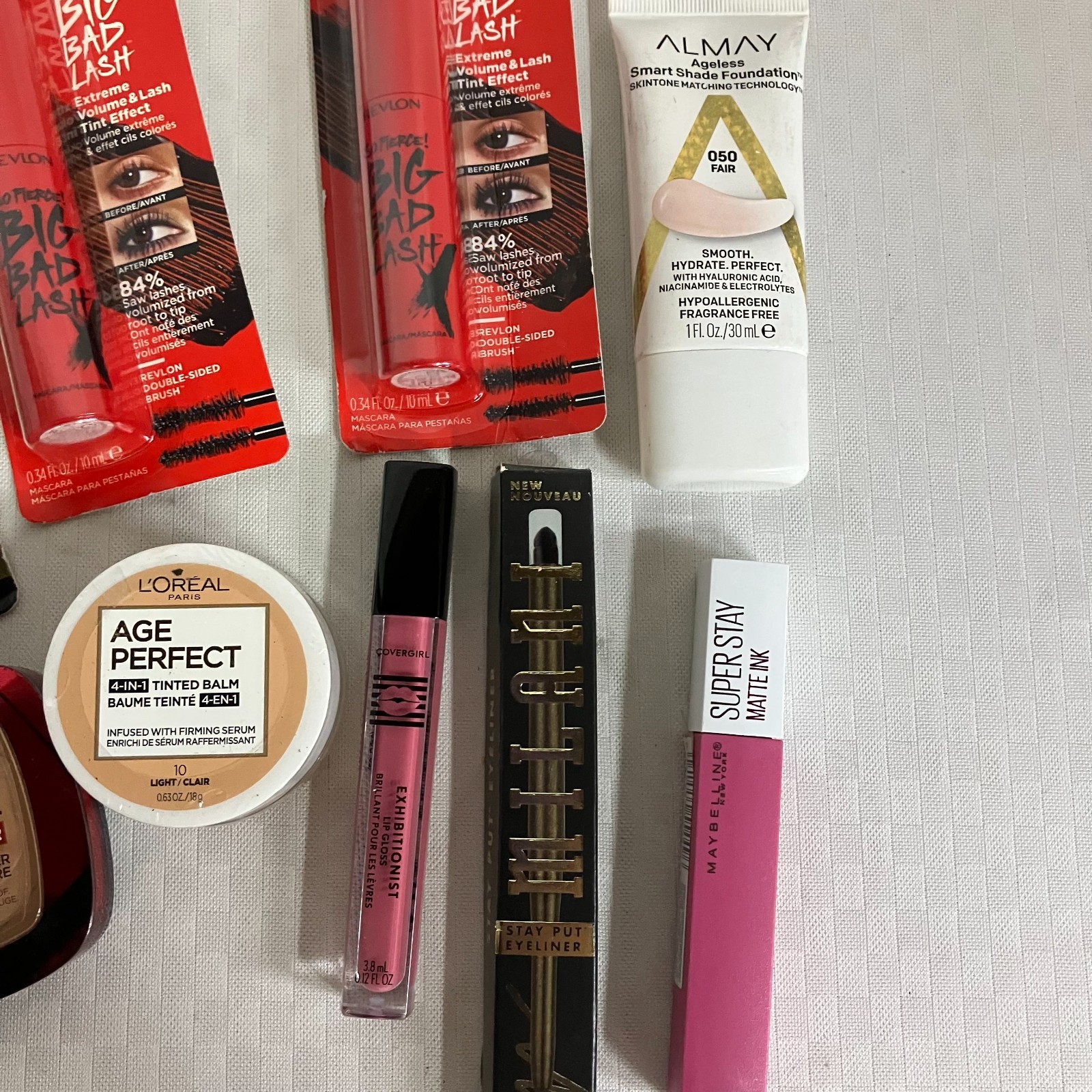 Milani Maybelline L’Oréal Revlon Almay e.l.f. Sealed 10 Mixed Lot Makeup Bundle