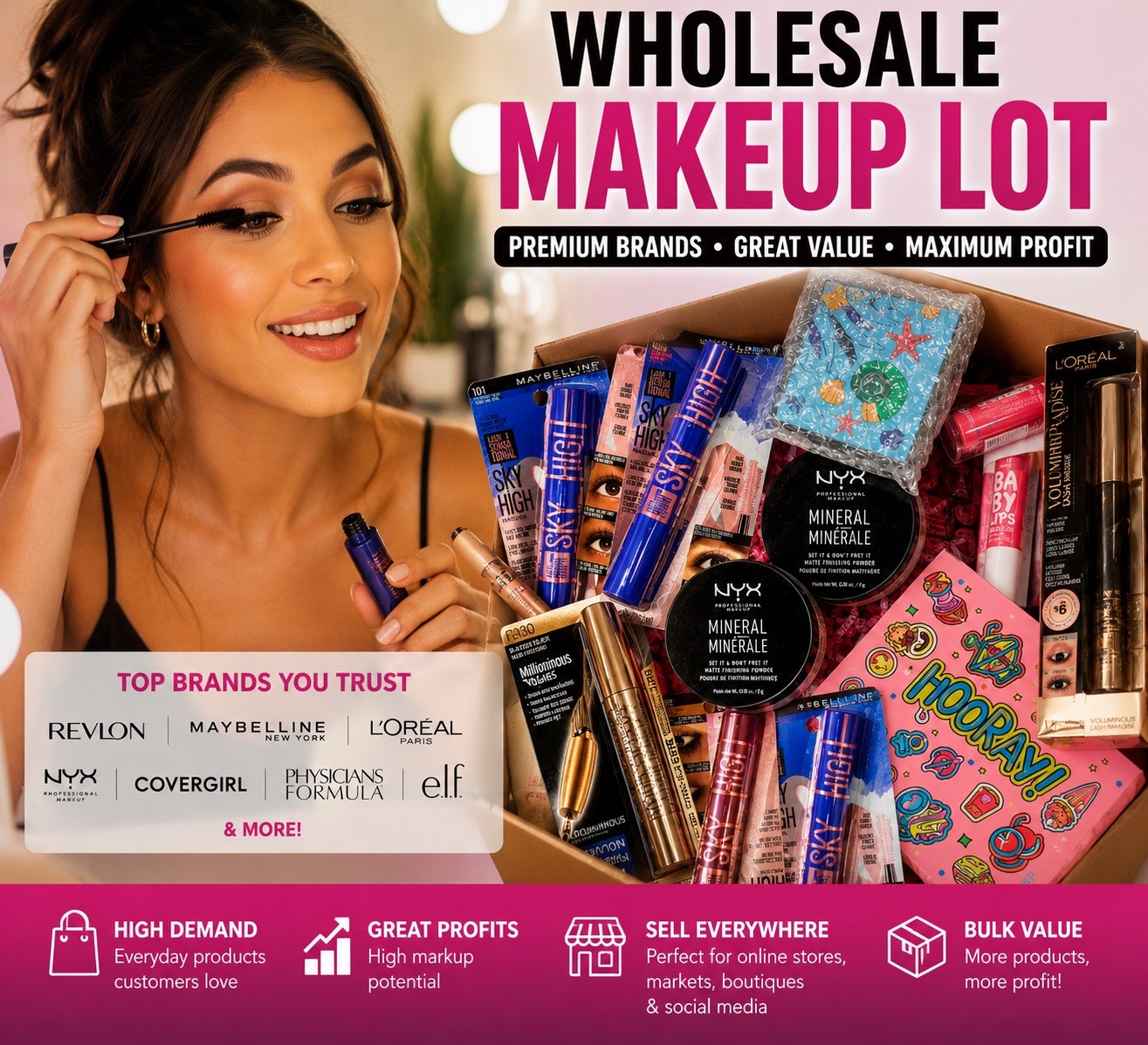 Bulk Makeup Lot | New Brand Name Cosmetics | Perfect for Resale | 84 items