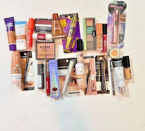 25 Pc Mixed Makeup Lot Wholesale Name Brand Cosmetics L’Oreal NYX Revlon